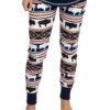 'Lazy One' Women's Buffalo Fair Isle Leggings - White