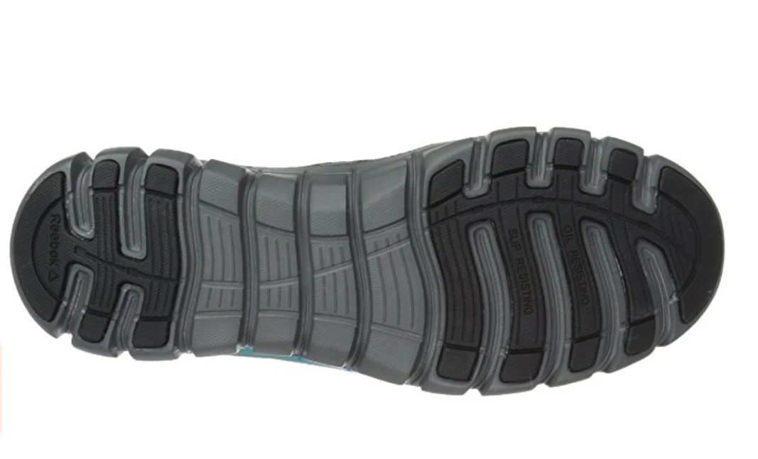 'Reebok' Women's Sublite Cushion ESD SR Alloy Toe - Grey / Turquoise 3 'Reebok' Women's Sublite Cushion ESD SR Alloy Toe - Grey / Turquoise - Image 3