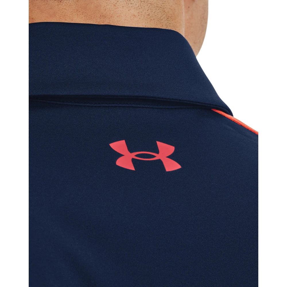 'Under Armour' Men's T2G Blocked Polo - Academy / Rush Red 3 'Under Armour' Men's T2G Blocked Polo - Academy / Rush Red - Image 3