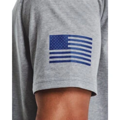 'Under Armour' Men's New Freedom Banner T-Shirt - Steel Light Heather -Outdoor Clothing Shop s7.V5 1370818 035 SIDEDET 1024x1024@2x