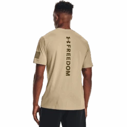 'Under Armour' Men's New Freedom Spine T-Shirt - Desert Sand -Outdoor Clothing Shop s7.V5 1370821 290 BC 1024x1024@2x